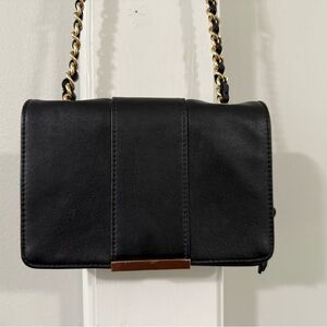 INC International Concepts Black Crossbody Bag with Chain Strap
